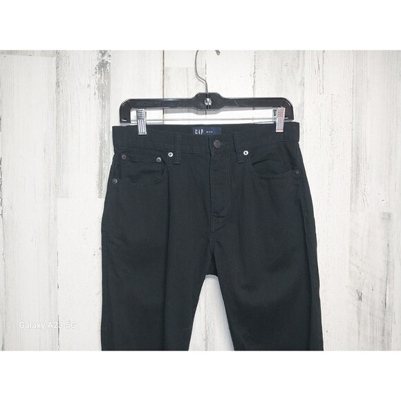 Gap Jeans Men's Straight Leg Black Denim Size 28x30 (Measures 30x29) - Picture 3 of 7